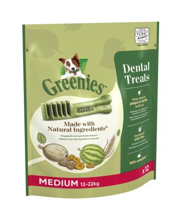 Greenies Dental Treat Medium dental care snacks for medium -sized dogs (12 22kg) 340g (1 pack) - Hundeleckerlis for daily tooth cleaning medium original 340 g (1 Pack)