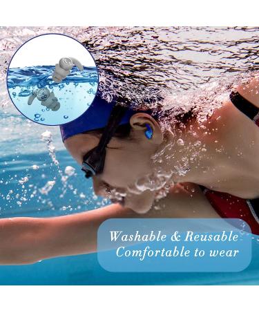 Reusable Silicone Ear Plugs for Sleeping - Noise Canceling Hearing Protection - 3 Pairs Waterproof, Suitable for Swimming, Studying, Traveling - Camouflage Colors - Buy Online on GoSupps.com