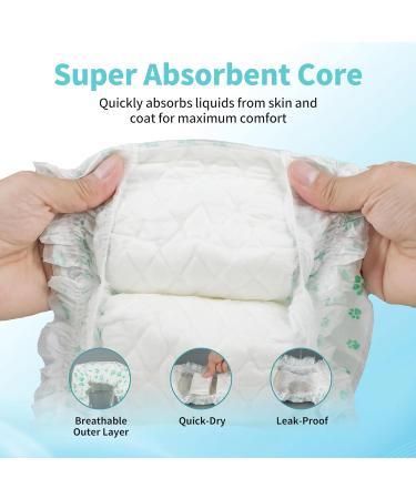 Scratche XL Male Dog Diapers - Super Absorbent Leakproof 40 Count | Best for Urination & Incontinence - Buy Online on GoSupps.com