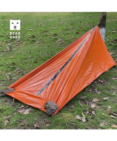 Bearhard Emergency Sleeping Bag - Ultralight Waterproof Thermal Bivvy Sack for Camping Hiking - Orange Tube Tent - Buy Online on GoSupps.com