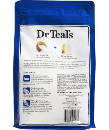 Dr Teal's Epsom Salt Bath Combo Pack - 6 lbs Total - Relax & Relief with Eucalyptus & Spearmint, Soften & Nourish with Milk & Honey - Buy Online on GoSupps.com