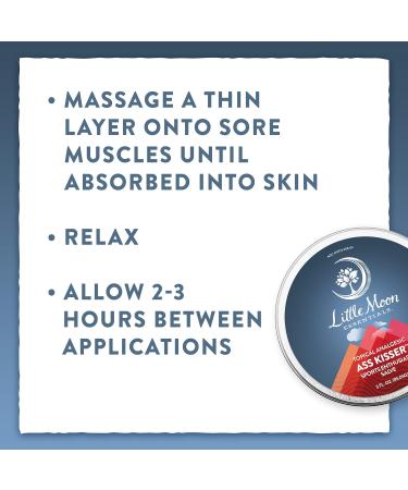 Little Moon Essentials Ass Kisser Muscle Rub 3 oz - Cayenne & Menthol Topical Analgesic for Athletes - Buy Online on GoSupps.com