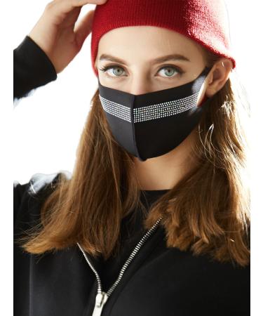 LOOKA | Protective Fashion Crystal Mask | Washable and Reusable | Comfortable | AG Astro AB (Medium)