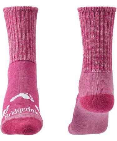 Bridgedale Unisex Kids Hike All Season Merino Comfort Boot Socks - J. Medium (NO VAT) in Rose | International Shipping Available - Buy Online on GoSupps.com