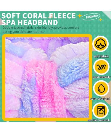 WSYUB Spa Headband | Makeup Bow Headband for Washing Face | Fuzzy Gradient Headbands for Teen Girls & Women | Skincare Hair Bands in Purple Pink & White - Buy Online on GoSupps.com