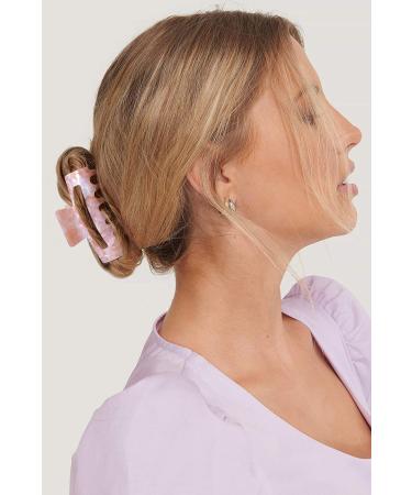 Big Claw Hair Clips - 3.3 Inch Tortoise & Pink Banana Hair Clips for Women & Girls - Strong Hold French Design Celluloid Leopard Print - 2 Packs, B.Bright Color - Buy Online on GoSupps.com