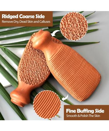 Love Natural Pumice Stone for Feet - 2-Sided Terra Cotta Exfoliating Scrubber for Callus Removal & Dead Skin Care - Buy Online on GoSupps.com