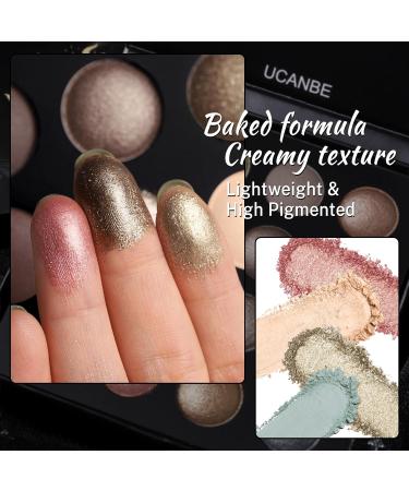 UCANBE Fards Paupi res Uniques Cuits 16 Couleurs Nude avec des Reflets Mats et M talliques Palette de Maquillage Tr s Pigment e et Longue Dur e - Buy Online on GoSupps.com