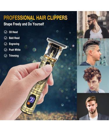 Beard Trimmer Professional Hair Clippers Men Electric Cordless Hair Trimmer with LCD Screen & Sharp Blades Rechargeable Clippers for Men Haircut Body Grooming Kit - Buy Online on GoSupps.com