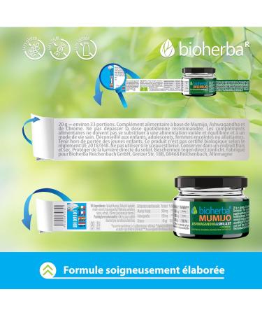 Shilajit R sine 20g avec Ashwagandha & Chrome Extrait v g tal concentr par BIOHERBA | Formule naturelle pour le quotidien | Compl ment alimentaire 1 Pi ces - Buy Online on GoSupps.com