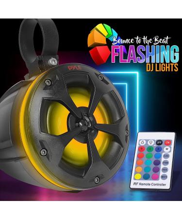 Pyle PLUTV44BTR 2-Way Dual Waterproof Off-Road Tower Speakers - 800W Marine Grade with RGB Lights & Remote, for ATV/UTV, Jeep, Boat - Black - Buy Online on GoSupps.com