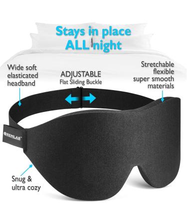 Sleep Mask - Light Blocking 3D Blackout Eye Masks for Women & Men | Soft Cooling Travel Eyemask - Perfect for Night & Eyelash Extensions - Buy Online on GoSupps.com
