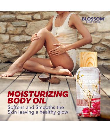 Blossom Skincare Moisturizing Body Oil Hydrating Dry Oil with Real Flowers Coconut 2 fl. oz (60ml) - International Shipping Available - Buy Online on GoSupps.com