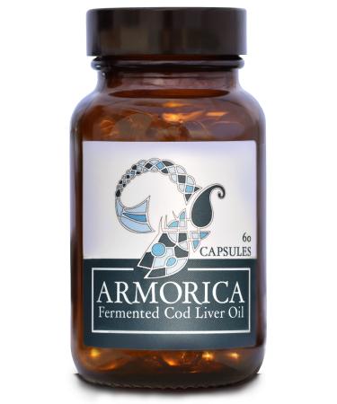 ARMORICA fermented liver trans -ran - cold -processed lacto fermented & raw liver trans - made exclusively with Atlantic cod in Great Britain (60 capsules) 1 piece (1 Pack)