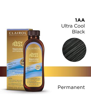 Clairol Professional Permanent Liquicolor 1AA Ultra Cool Black - For Dark Hair - Buy Online on GoSupps.com