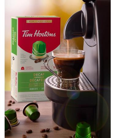 Tim Hortons Decaf Espresso Capsules Nespresso Original Line Compatible Capsules 100 Count Decaf Espresso 10 count (Pack of 10) - Buy Online on GoSupps.com