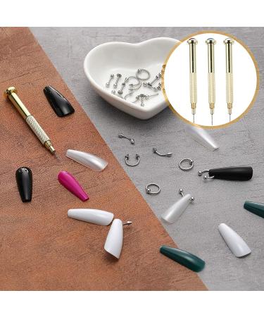 FRCOLOR 3pcs Nail Drilling Drill Acrylic Nail File Drill Bit Finger Nail Drill Nail Piercing Tool Drill Machine Bit Manicure Drill Piercing Tools Nail Art Tool Hand Drill Metal Main Drill 6.5x0.8cm Golden - Buy Online on GoSupps.com
