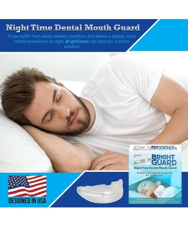 BrightGuard Grinding Mouth Guard - Moldable Teeth Grinding Nightguard for Clenching Bruxism TMJ - Sleep Aid for Dental Bite - Comfortable & Effective - Buy Online on GoSupps.com