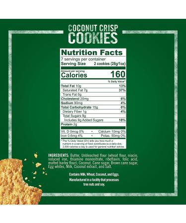 Tates Bake Shop Coconut Crisp Cookies 7 OZ - Delicious Coconut Flavored Treats - Buy Online on GoSupps.com
