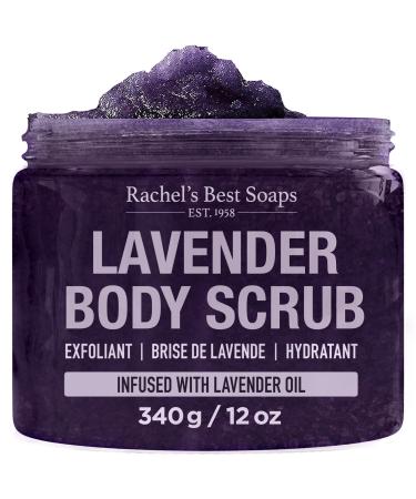 Lavender Sea Salt Body Scrub - Exfoliating Scrub with Shea Butter and Aloe Vera - Lavender Scrubs - 340g / 12oz