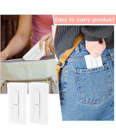 AndiBro Portable Dental Floss Boxes - 2 Pack Refillable Dental Floss Picks for Travel | Essential Mouth Care Tool for Tooth Cleaning (White) - Buy Online on GoSupps.com