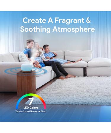 Asakuki 500ml Aroma Diffuser Ultrasonic Essential Oil Diffuser Humidifier with Timer & Auto Shut-off | 7 LED Colors - Buy Online on GoSupps.com