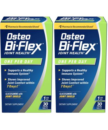 Osteo Bi-Flex Glucosamine w/Vitamin D One Per Day Joint Health with Bone & Immune Support 30 Coated Tablets (Pack of 2)