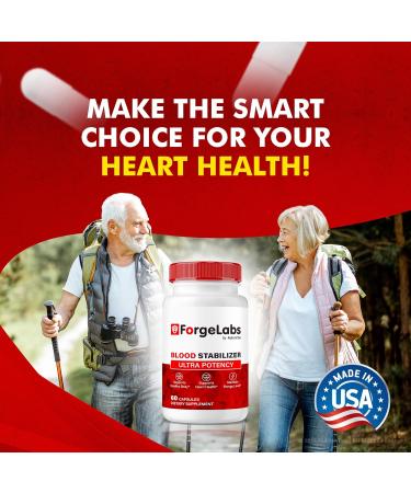 NutraVibe ForgeLabs Blood Stabilizer Daily Natural Formula with a Powerful Blend to Support Balanced Levels Steady Energy & Healthy Circulation | Forge Labs Easy-to-Swallow Pills (60 Capsules) - Buy Online on GoSupps.com