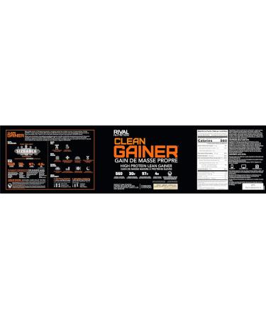 RIVALUS Clean Gainer Creamy Vanilla 5 lb - Delicious Lean Mass Gainer with Premium Dairy Proteins Complex Carbohydrates Quality Lipids No Banned Substances - Buy Online on GoSupps.com