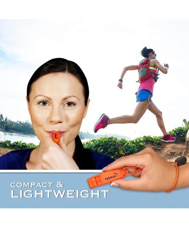 Emergency Safety Whistle Set - Lightweight Plastic Survival Whistles with Lanyard and Clip for Car Rescue, Hiking, Boating, Camping - 2 Pack - Buy Online on GoSupps.com