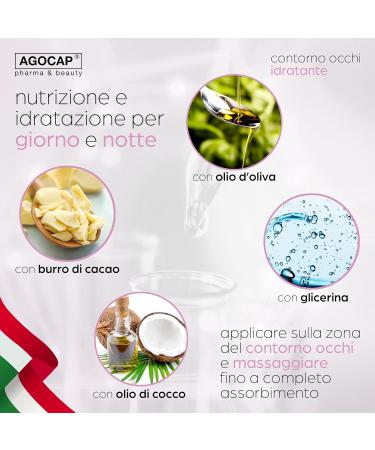  Agocap Eye Cream Designed for Bags and Dark Circles Anti-Wrinkle Hyaluronic Acid Olive Oil Moisturizing Treatment - 15ml Agocap - Buy Online on GoSupps.com