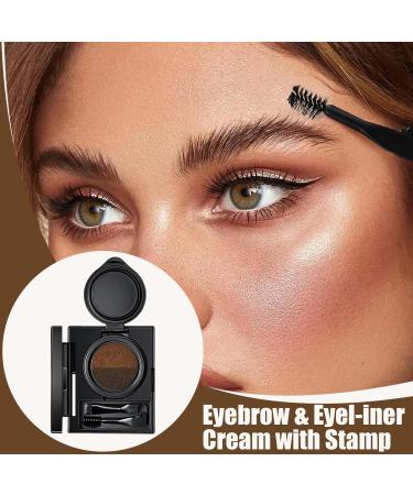  Whnbuij Eyebrow Makeup - Light Eyebrow Makeup | Dual Color Eyebrow Cream Kit | Eyebrow Stamps for Women Waterproof and Waterproof Eyebrow Pomade with a Dual - Buy Online on GoSupps.com
