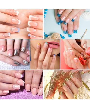 1734 Pieces French Tip Nail Art Stickers - DIY Self-Adhesive Manicure Strips & Decals | 8 Designs for Creative Nail Designs - Buy Online on GoSupps.com