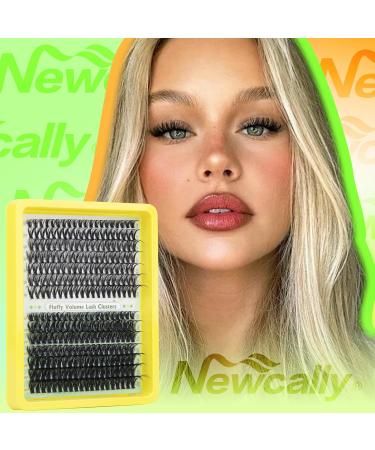 DIY Lash Extension Kit - Wispy Natural Look Cluster Eyelashes | D Curl Faux Mink Lashes by Newcally (40D & 50D) | Volume Individual Lashes Bond & Remover Included - Buy Online on GoSupps.com