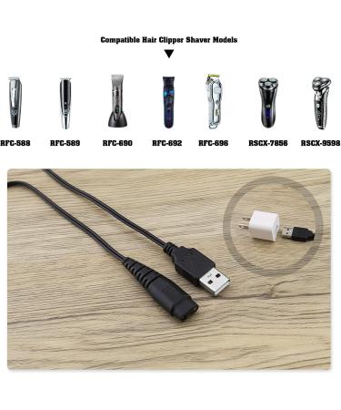 Yinettez 2 Piece Razor Replacement Charging Cable - Compatible with HAFTKER RFC-588 RFC-598 RFC-692 RFC-696 RSCX-9598 RSCX-7568 - 5W 1.2m Length - Buy Online on GoSupps.com