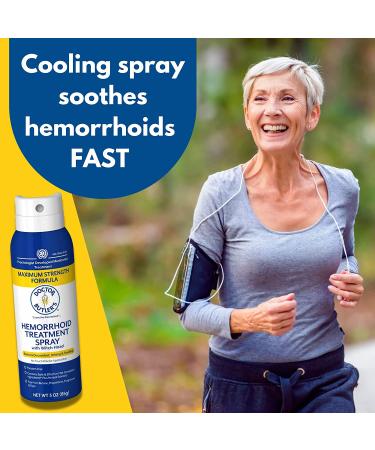 Doctor Butler's Hemorrhoid Spray - Pain Relief & Itch Relief with Witch Hazel & Aloe Vera (3oz) - Buy Online on GoSupps.com