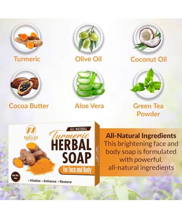 All-Natural Turmeric Soap Bar for Face & Body - Reduces Acne Brightens Scars Cleanses Skin - 4 Oz Made in USA - Ideal for All Skin Types - Buy Online on GoSupps.com