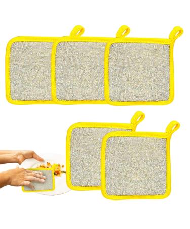 Besreey Multipurpose Dishwashing Rags | Double Layer Dishwashing Rags Sponge Wipes Dish Cloths - Dish Cloth Dish Washing Scrubbers Cleaning Towels for Tableware Furniture