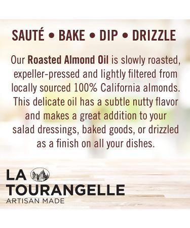 La Tourangelle  Roasted Almond Oil  Artisanal Cooking Oil Rich in Vitamins E  B  and P  Bake  Cook  and Whisk into Marinades and Vinaigrettes  16.9 fl oz Roasted Almond 16.9 Fl Oz (Pack of 1) - Buy Online on GoSupps.com