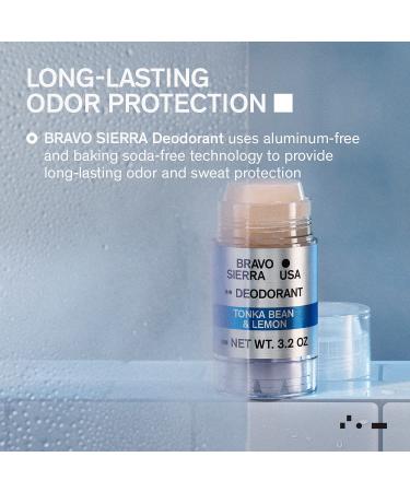 Aluminum-Free Deodorant for Men by Bravo Sierra 3-Pack -Contains Natural Ingredients Long Lasting All-Day Odor and Sweat Protection -Tonka Bean and Lemon 3.2 oz - Paraben-Free Vegan & Cruelty-Free Tonka Bean & Lemon 3.2 Ounce (Pack of 3) - Buy Online on GoSupps.com