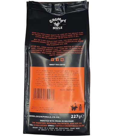 Grumpy Mule Organic Peru Caf Femenino Ground Coffee - Dark Chocolate, Cocoa & Citrus Flavors - 227g (Pack of 1) - Buy Online on GoSupps.com