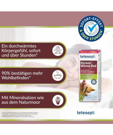 Tetesept Back Heat Bath - Relaxing Bath Additive with Mineral Salts for Warm Relief | 2 Pack (125 ml each) - International Shipping Available - Buy Online on GoSupps.com