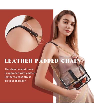 Vorspack Clear Crossbody Bag - Stadium Approved Clear Purse for Women - Ideal Gift for Concerts and Sports Events - Black - Buy Online on GoSupps.com