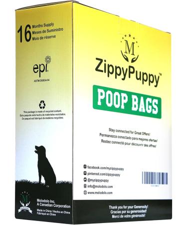 960 Dog Poop Bags 100% Leak-Tear Proof. ZippyPuppy Bags are EPI TDPA Certified Unscented Easy to Open even in Winter. Feminine hygiene Diaper disposable bags. We donate 1% to Charity. 960 Unscented Bags with Dispenser - Buy Online on GoSupps.com