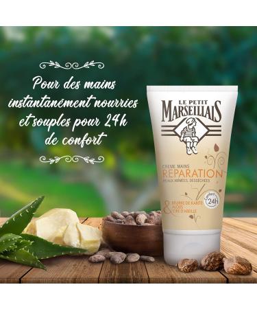 Le Petit Marseillais Repair Hand Cream for Damaged & Dry Skin - Shea Butter Aloe & Beeswax - 75ml Tube (1-Pack) | International Shipping Available - Buy Online on GoSupps.com