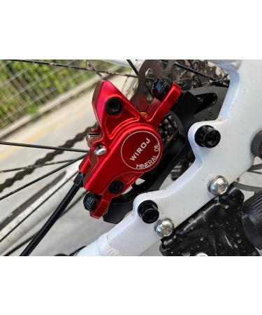 WIROJ Mountain Bike Hydraulic Disc Brake Set - Front & Rear Kit for MTB, e-Bike, Fat Bike - Red - Upgrade from Mechanical Disc Brake - Buy Online on GoSupps.com