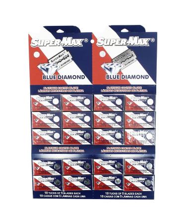 Supermax Blue Diamond Platinum Double Edge Razor Blades (100 Blades)