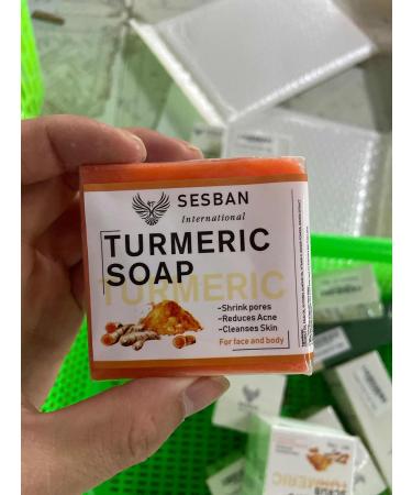 Natural Turmeric Soap for Glowing Skin | Organic & Handmade | International Shipping Available - Buy Online on GoSupps.com