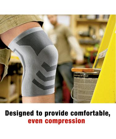 ACE Compression Knee Support - Large/X-Large White/Gray - 1 Pack | Joint Protection for ACL, Support for Weak Sore Muscles | Flexible & Comfortable - Buy Online on GoSupps.com