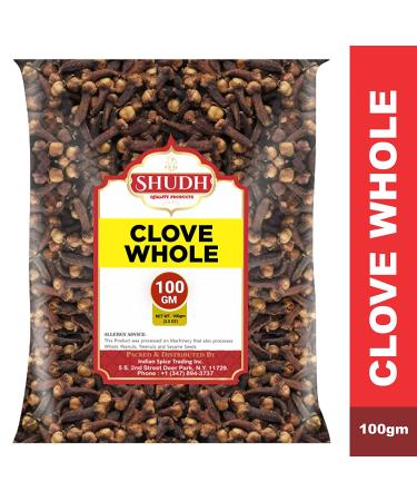 SHUDH Clove Whole (Laung) 3.5 oz (100g) - Hand Selected Indian Cloves for Tea, Pomander Balls, Potpourri - Buy Online on GoSupps.com